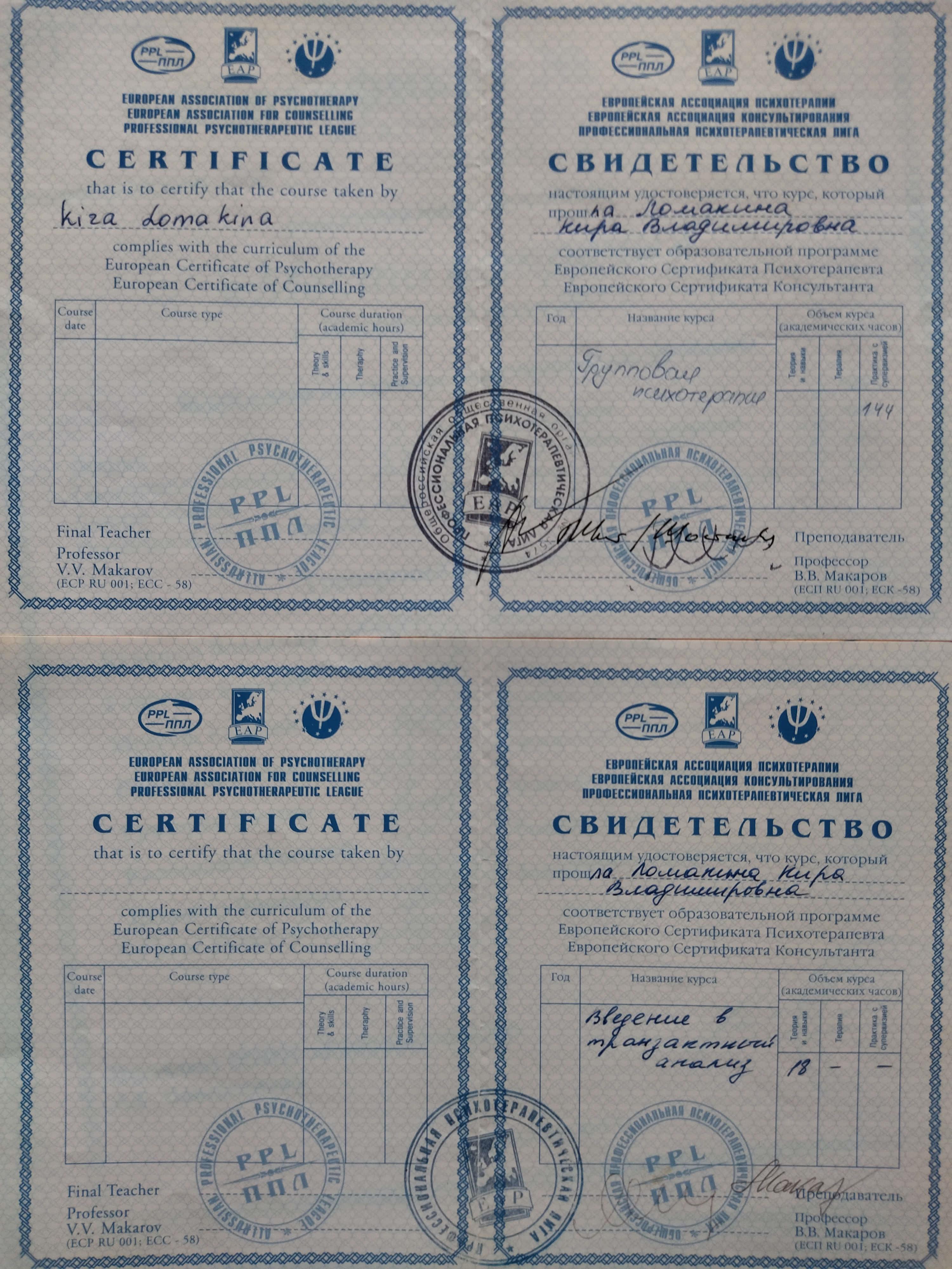 Сертифікат 4 Кіра Ло...