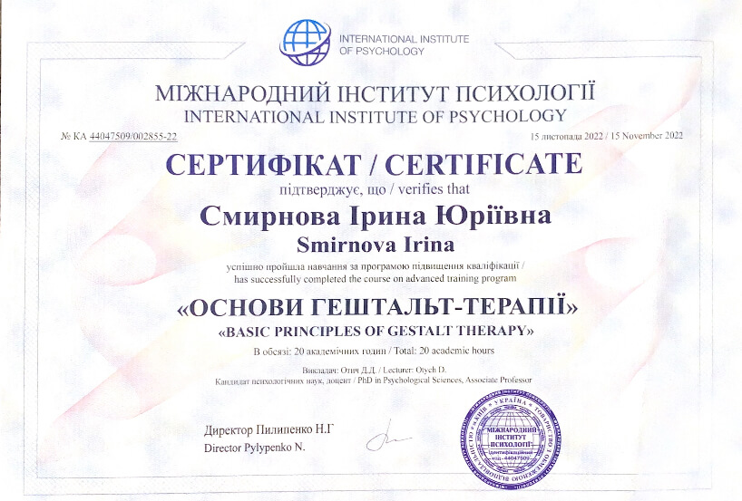 Сертифікат 3 Ірина См...
