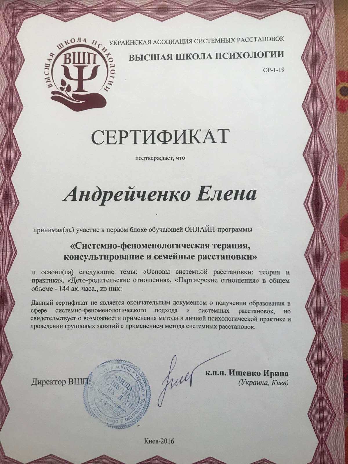 Сертификат 3 Елена Ан...