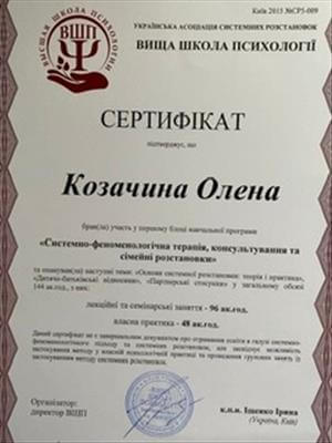 Сертифікат 5 Олена Ко...
