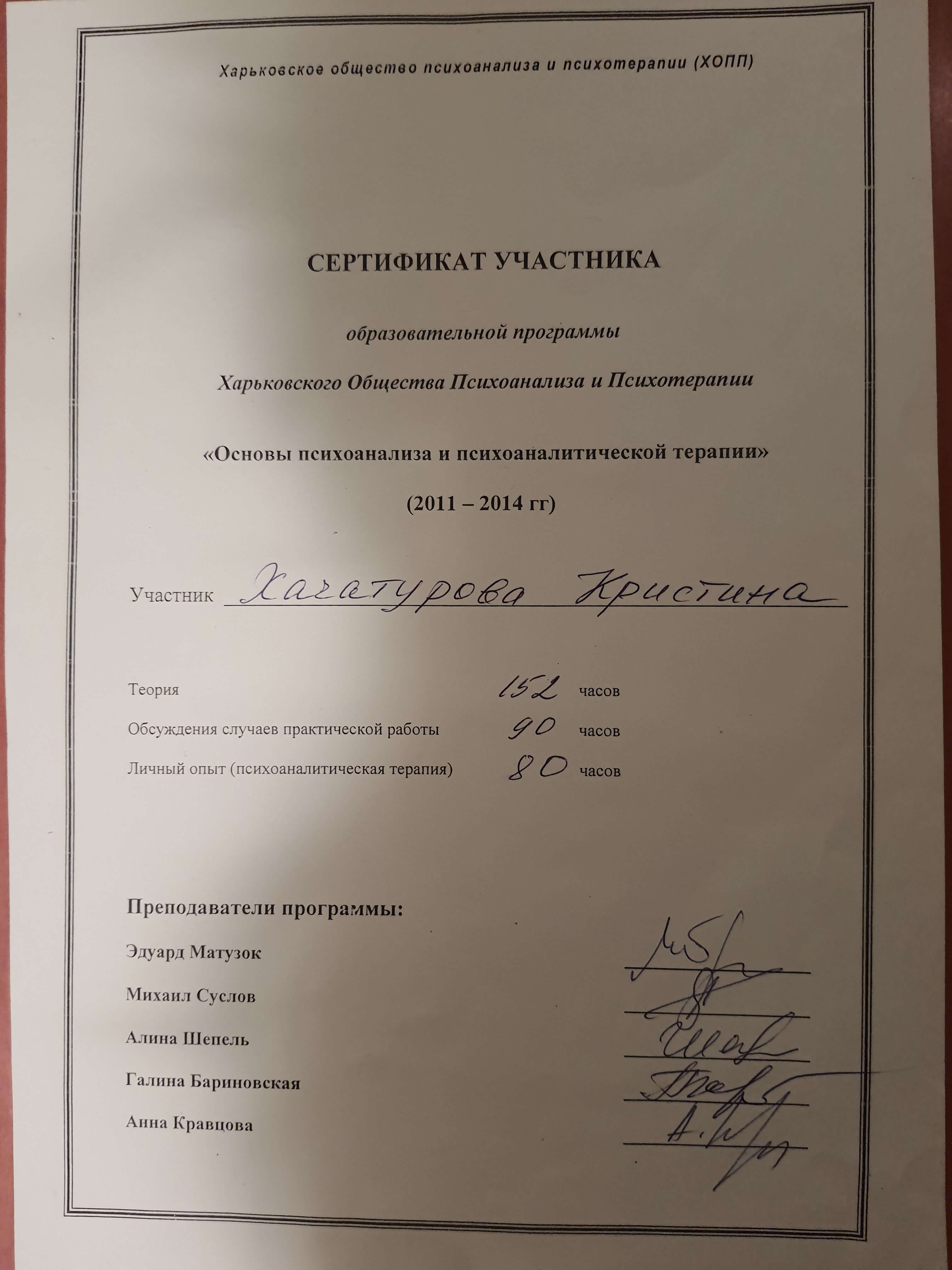 Сертифікат 2 Христина Ха...