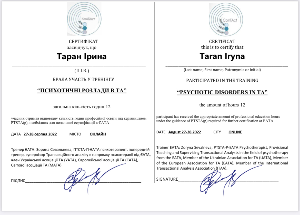 Сертифікат 4 Ірина  Ta...