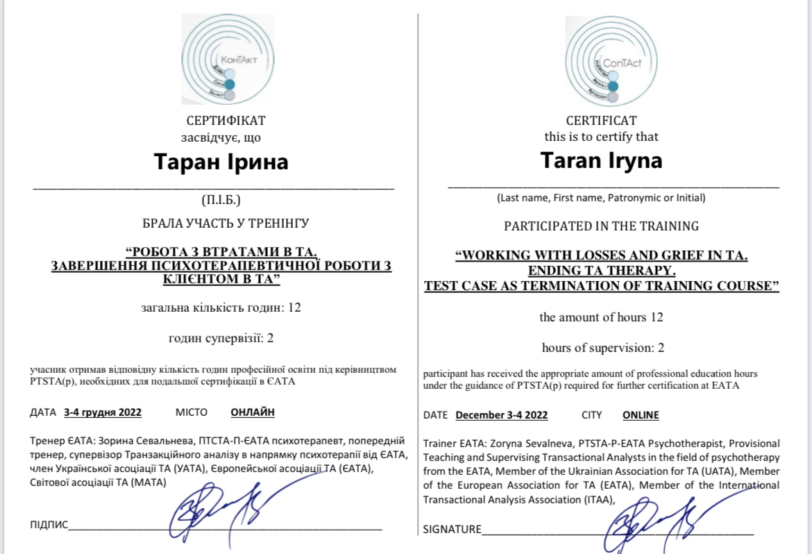 Сертифікат 3 Ірина  Ta...