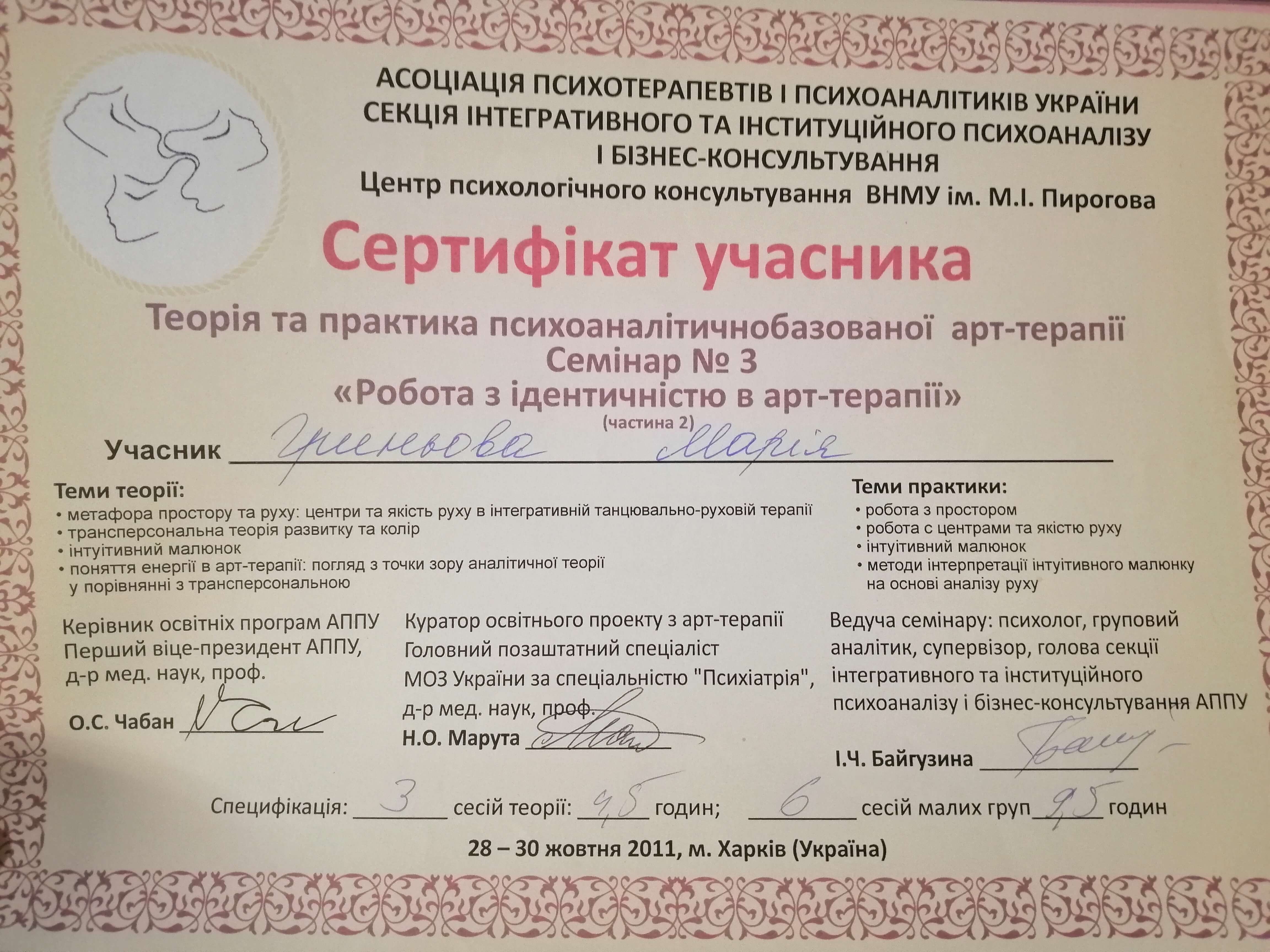 Сертифікат 4 Марія Гр...