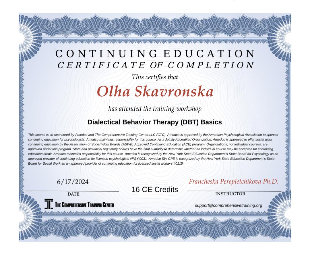 Сертифікат 5 Ольга Ск...