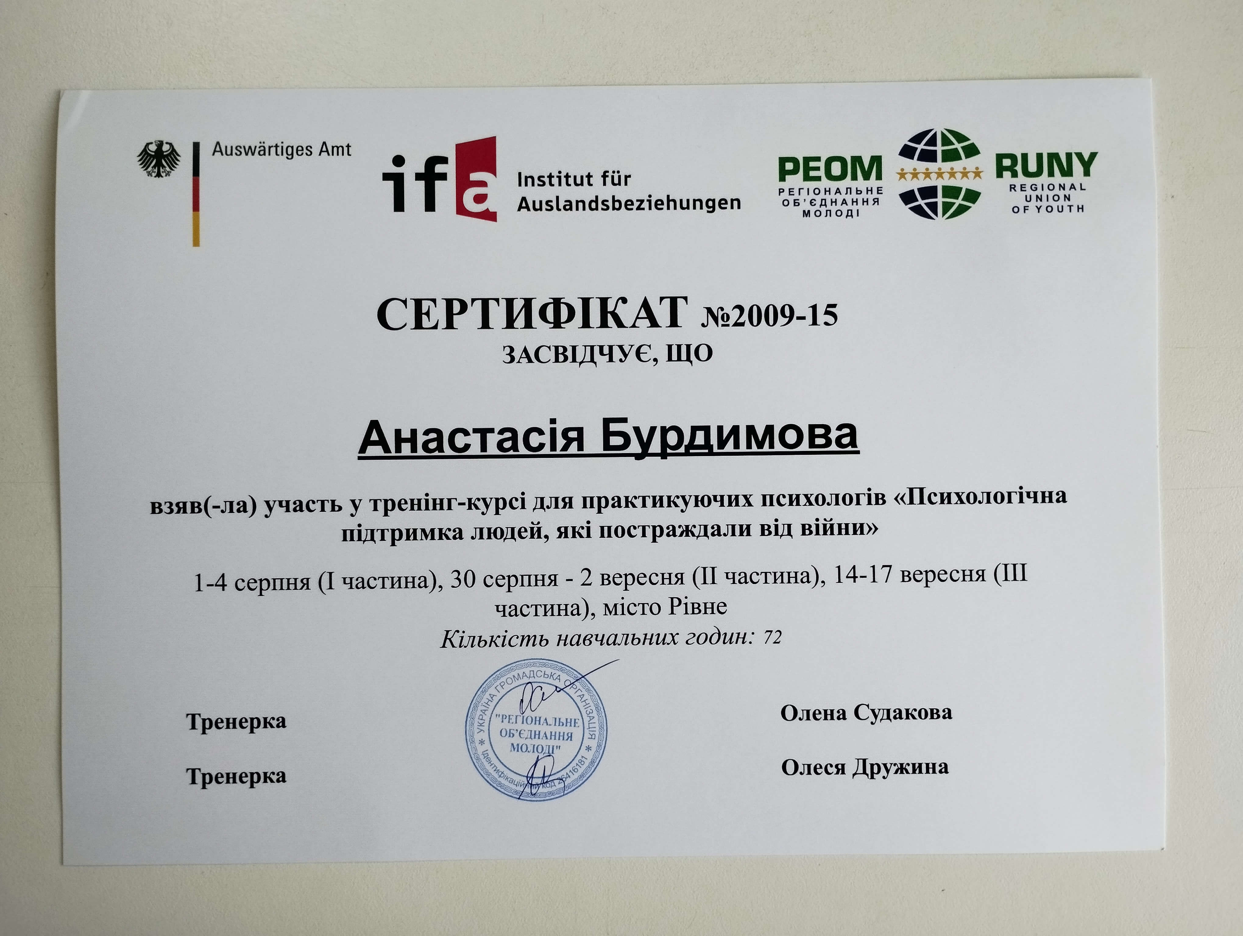 Сертифікат 4 Анастасія Бу...
