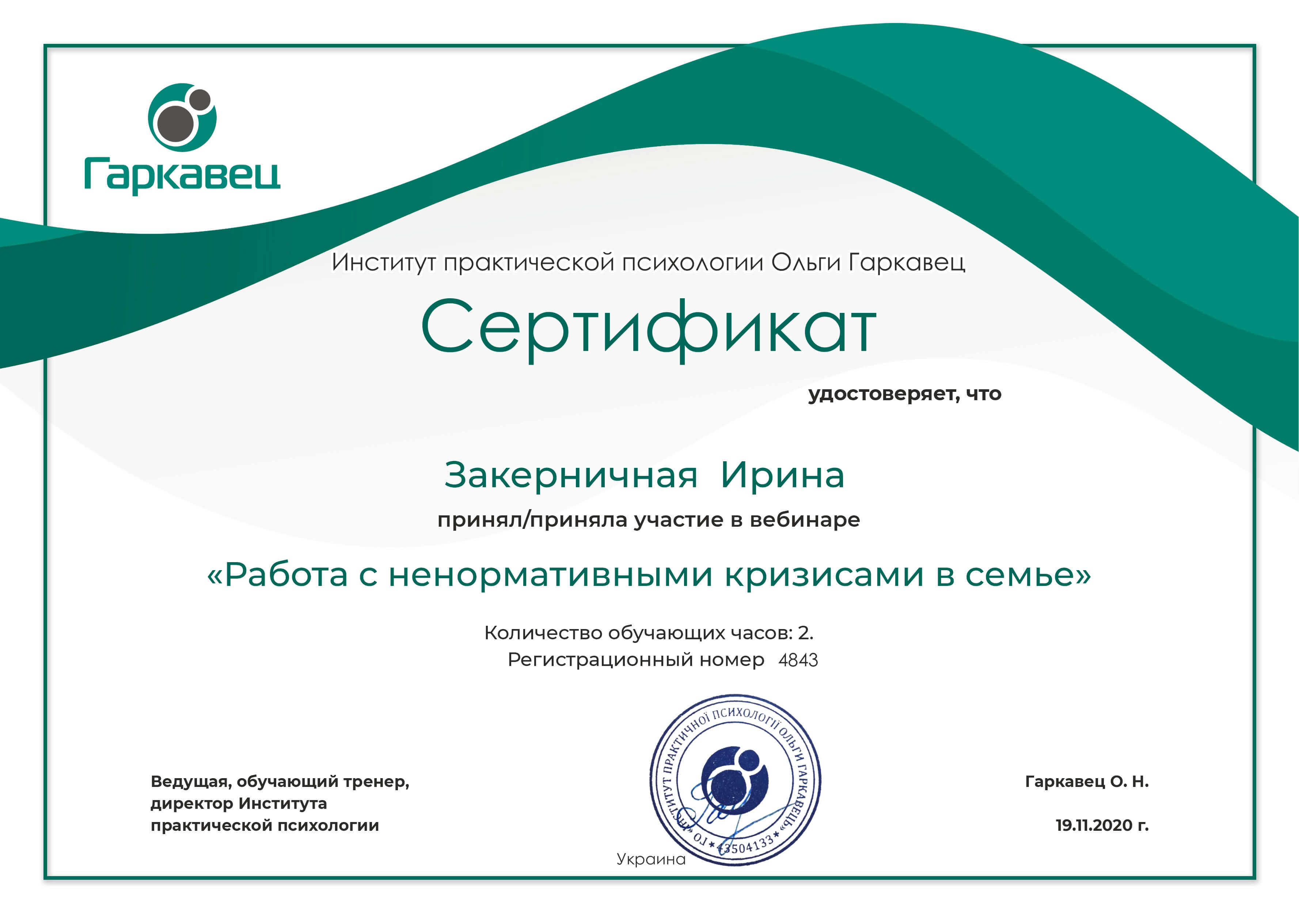 Сертификат 5 Ирина За...