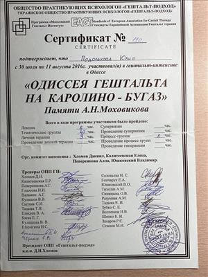Сертифікат 5 Юлія По...