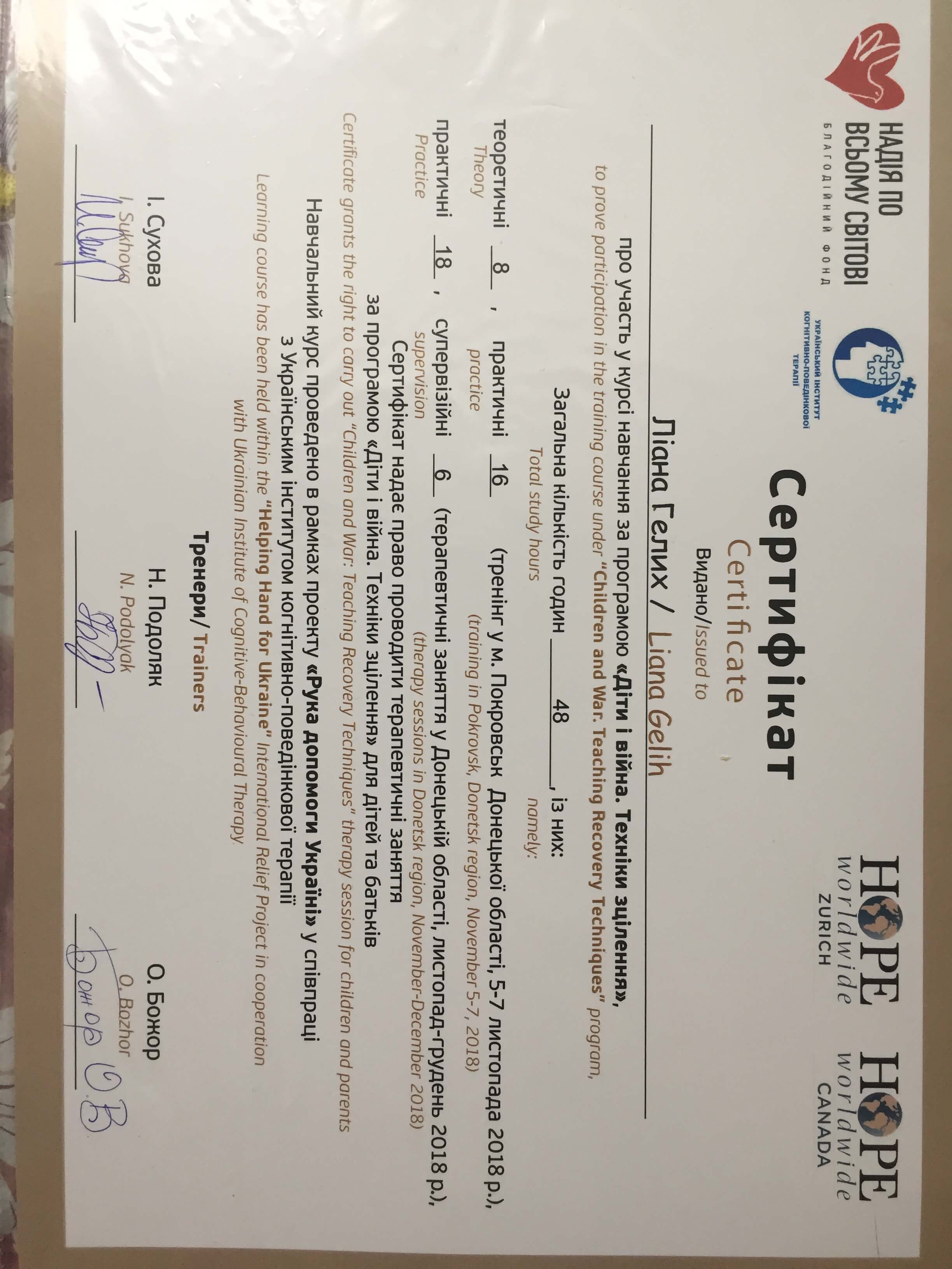 Сертифікат 1 Ліана Фу...