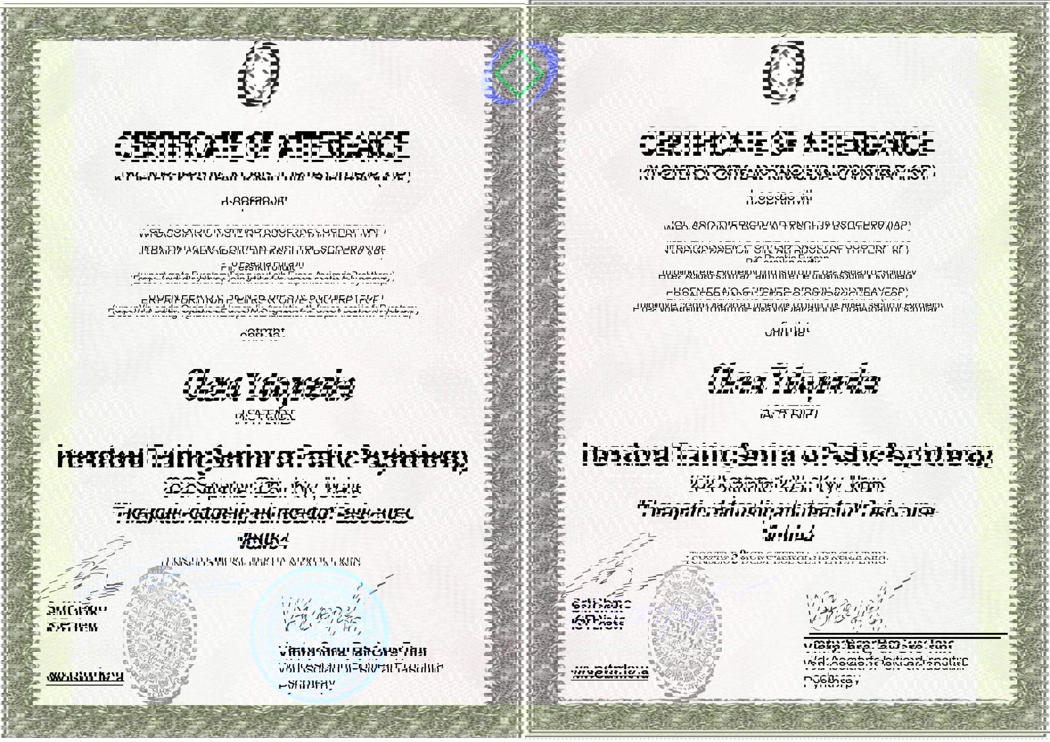 Сертифікат 2 Олена Як...