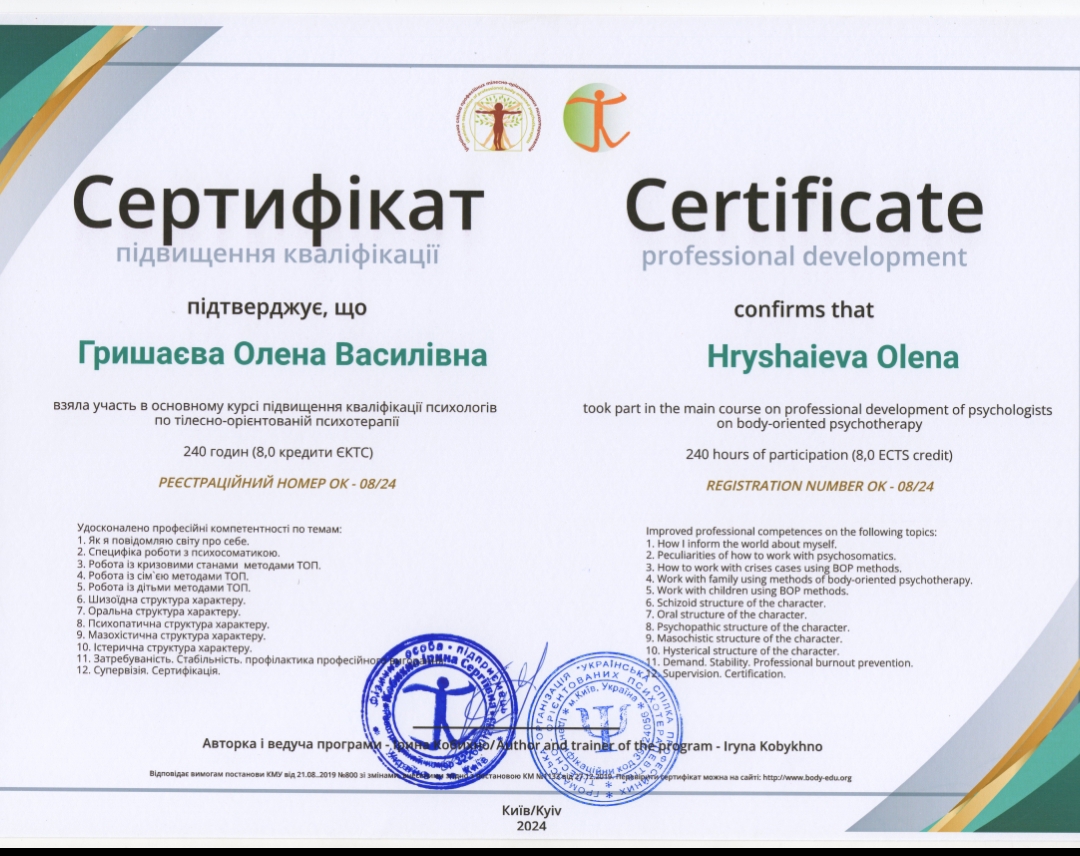 Сертифікат 2 Олена Гр...