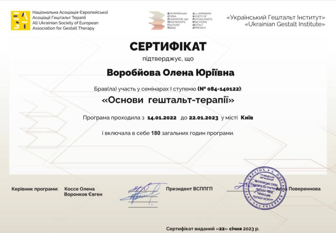 Сертификат 1 Елена Во...