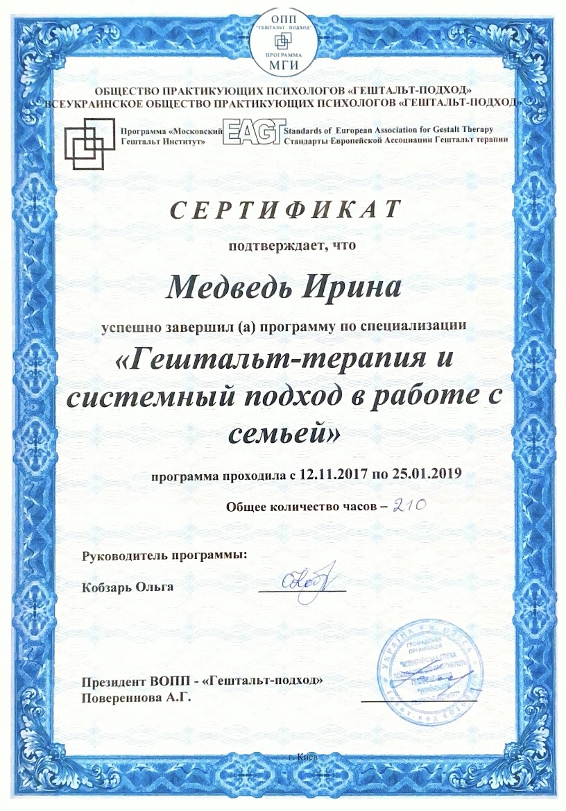 Сертификат 5 Ирина Ме...