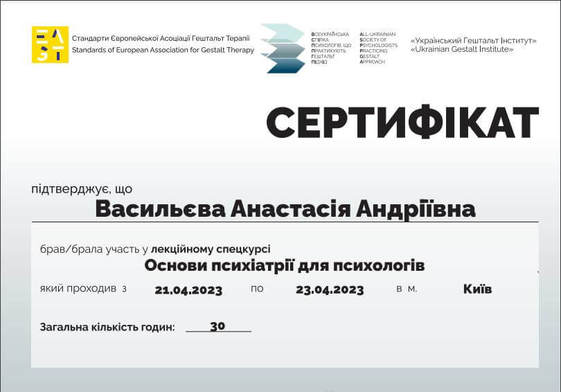 Сертифікат 5 Анастасія Ва...