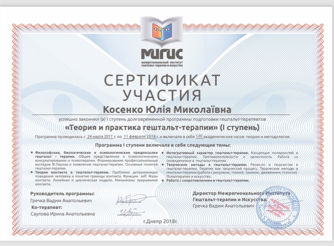 Сертификат 3 Юлия Ко...