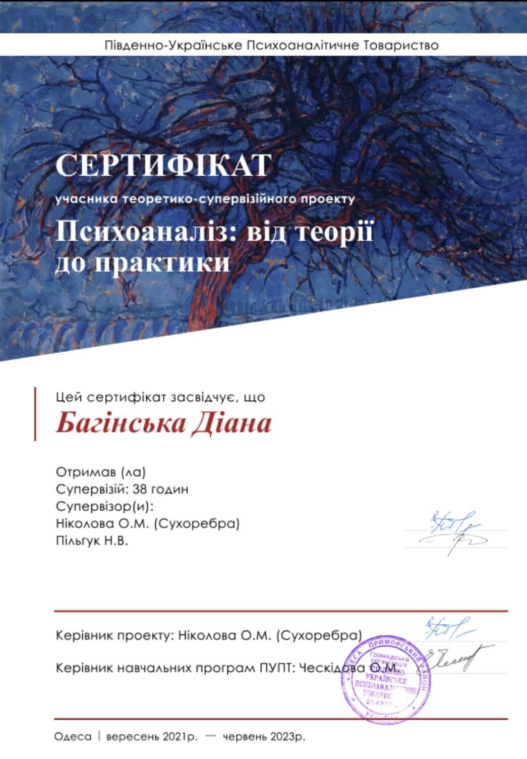 Сертифікат 5 Діана Ба...